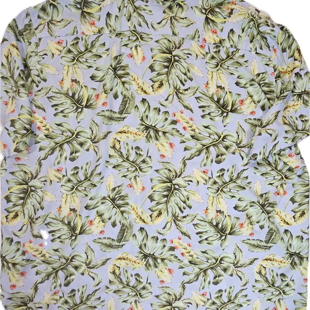 Levis Shirt Mens 2XL Blue Tropical Hawaiian Classic Camper Relaxed Fit Button Up